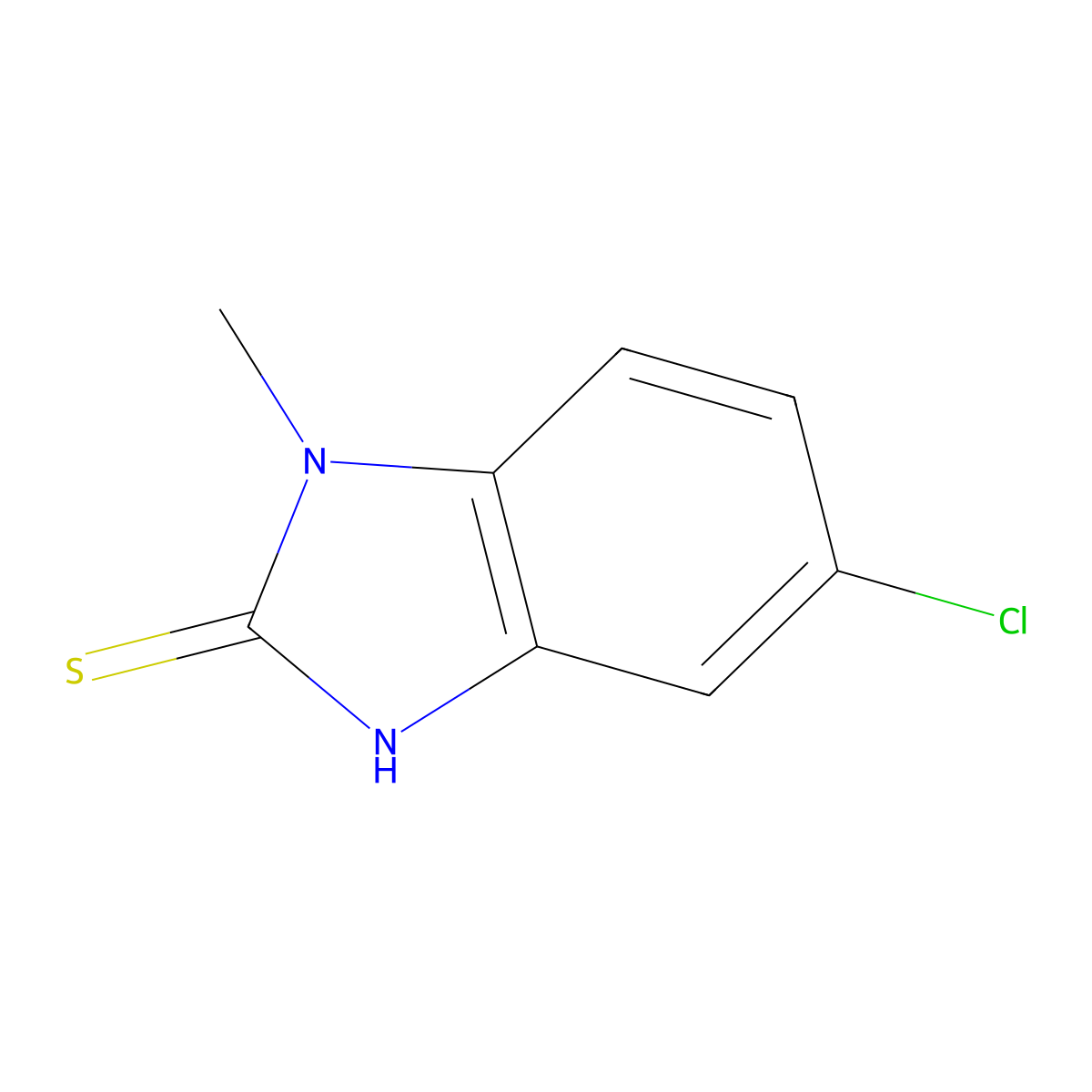 5-chloro-1-methyl-1H-benzo[d]imidazole-2-thiol molecular structure, CAS 50771-89-6