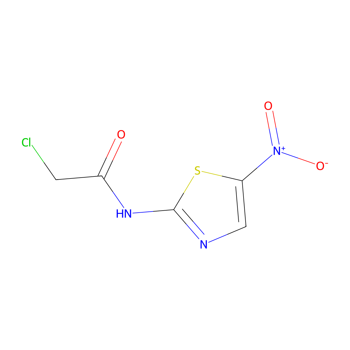 2-Chloro-n-(5-nitro-thiazol-2-yl)-acetamide molecular structure, CAS 50772-59-3