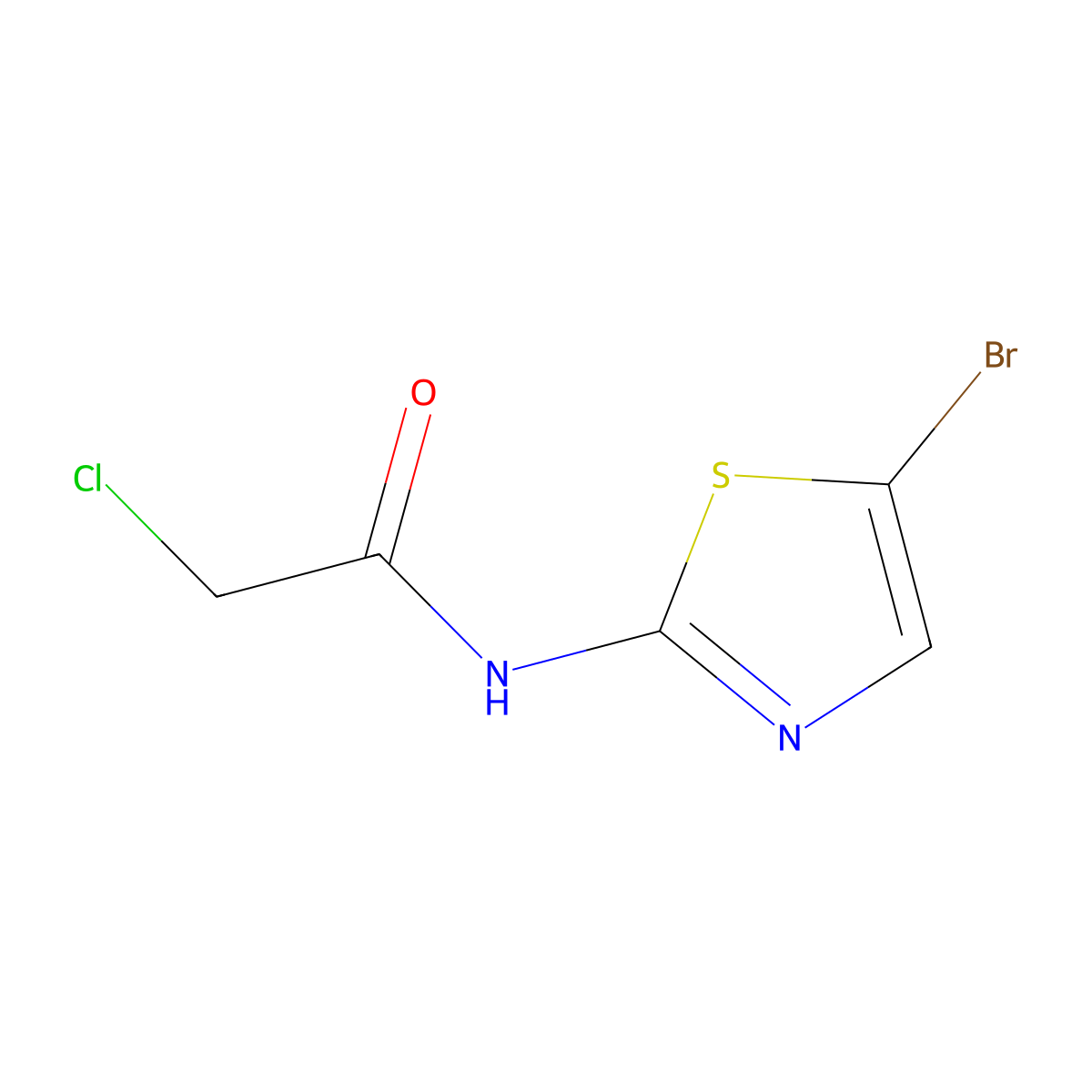 N-(5-bromo-1,3-thiazol-2-yl)-2-chloroacetamide molecular structure, CAS 50772-60-6
