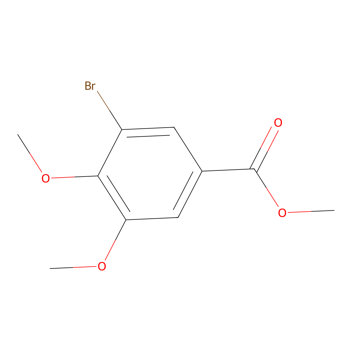 Methyl 3-bromo-4,5-dimethoxybenzoate molecular structure, CAS 50772-79-7