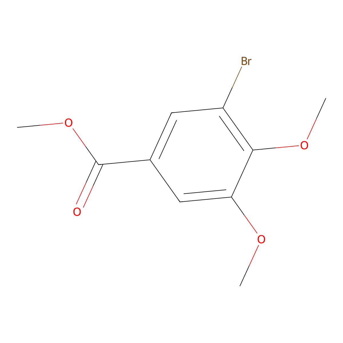 Methyl 3-bromo-4,5-dimethoxybenzoate molecular structure, CAS 50772-79-7