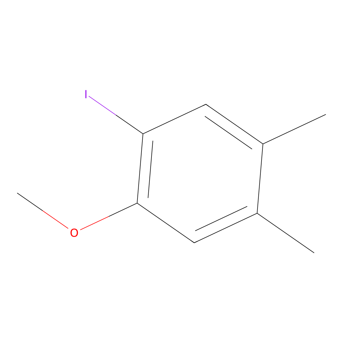 1-Iodo-2-methoxy-4,5-dimethylbenzene molecular structure, CAS 50772-82-2