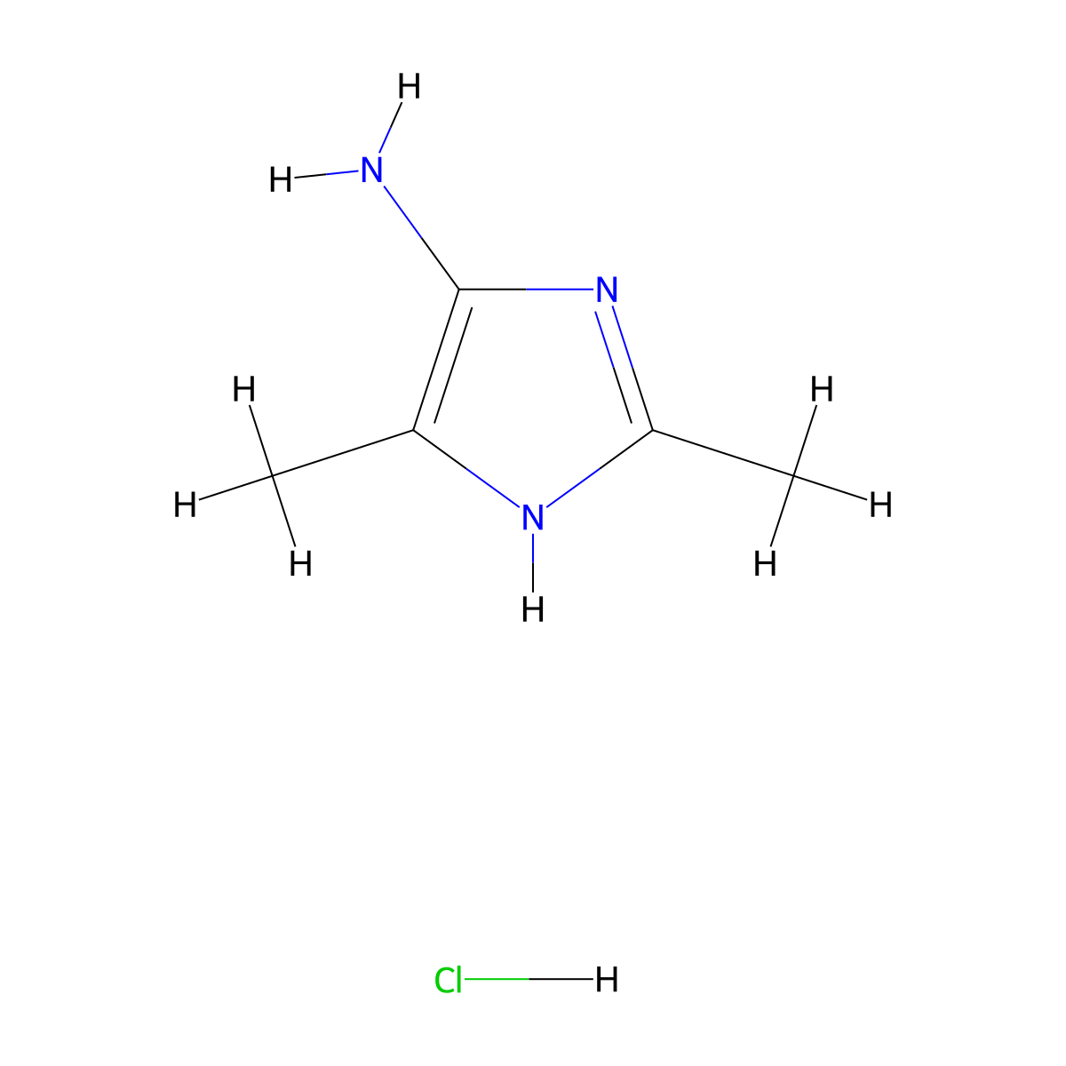 2,4-Dimethyl-1H-imidazol-5-amine hydrochloride molecular structure, CAS 50774-58-8