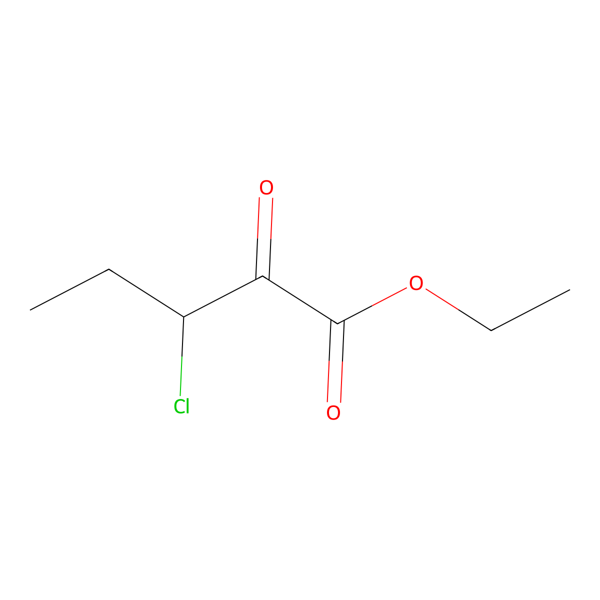 Ethyl 3-chloro-2-oxopentanoate molecular structure, CAS 50774-87-3