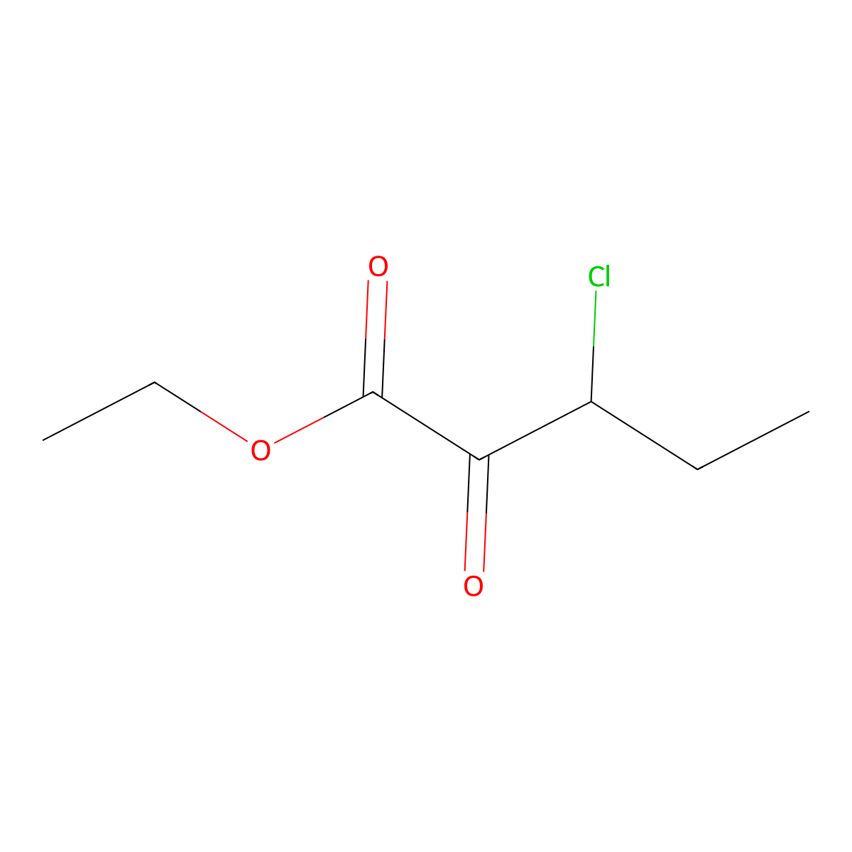 Ethyl 3-chloro-2-oxopentanoate molecular structure, CAS 50774-87-3