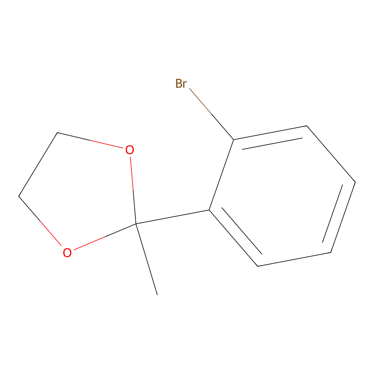2-(2-Bromophenyl)-2-methyl-1,3-dioxolane molecular structure, CAS 50777-64-5
