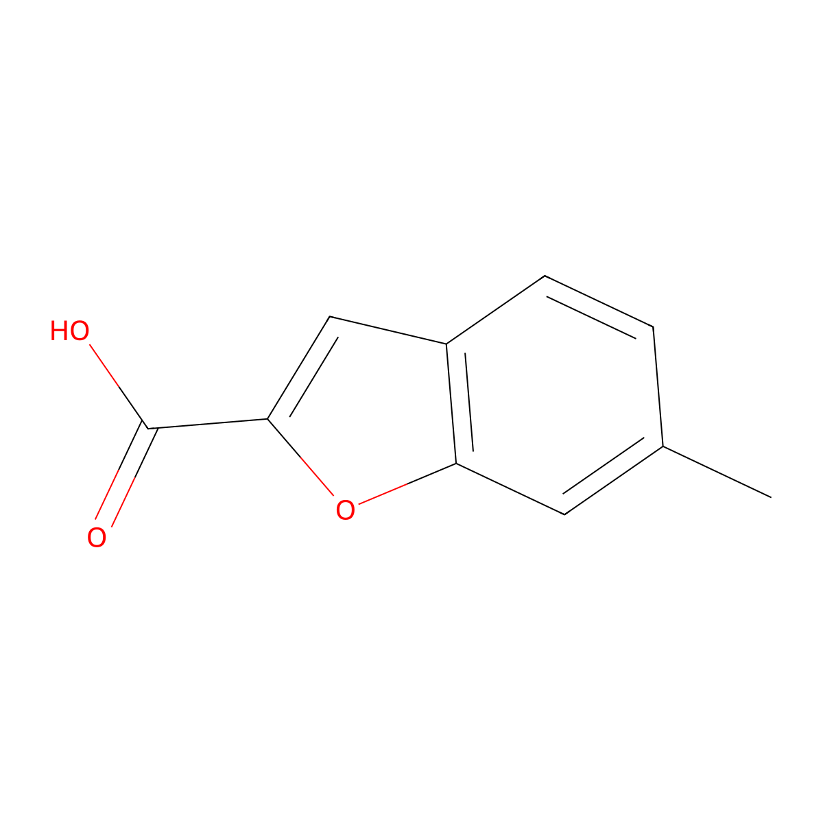 6-Methyl-1-benzofuran-2-carboxylic acid molecular structure, CAS 50779-65-2