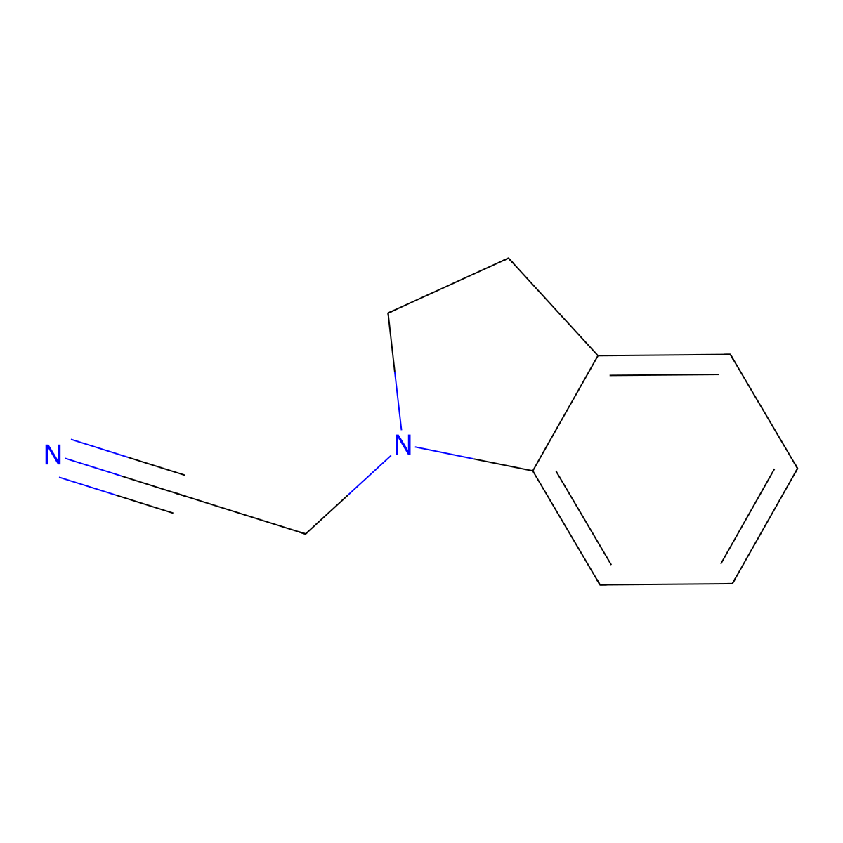 2,3-dihydro-1H-indol-1-ylacetonitrile molecular structure, CAS 50781-87-8