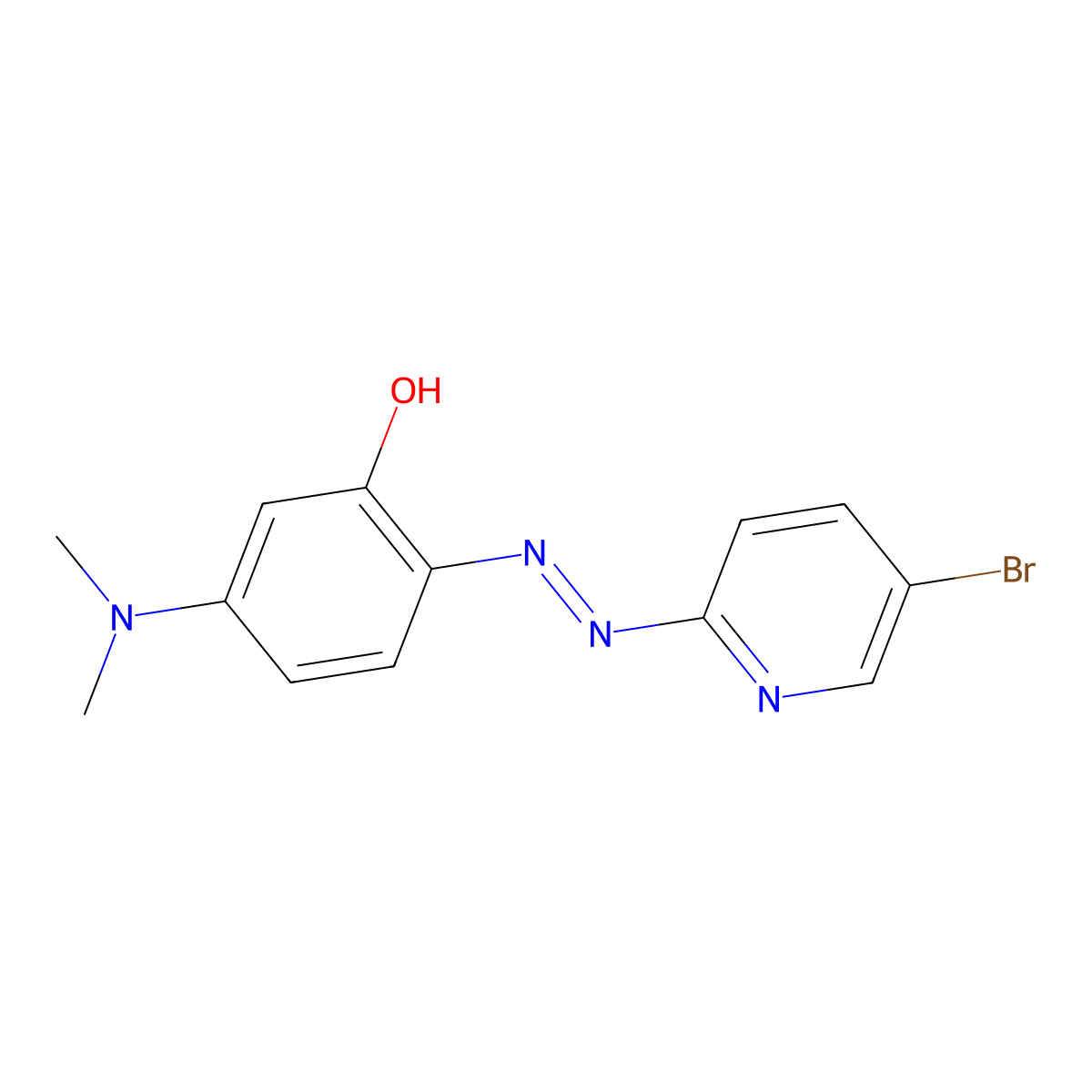 2-(5-Bromo-2-pyridylazo)-5-dimethylaminophenol molecular structure, CAS 50783-82-9