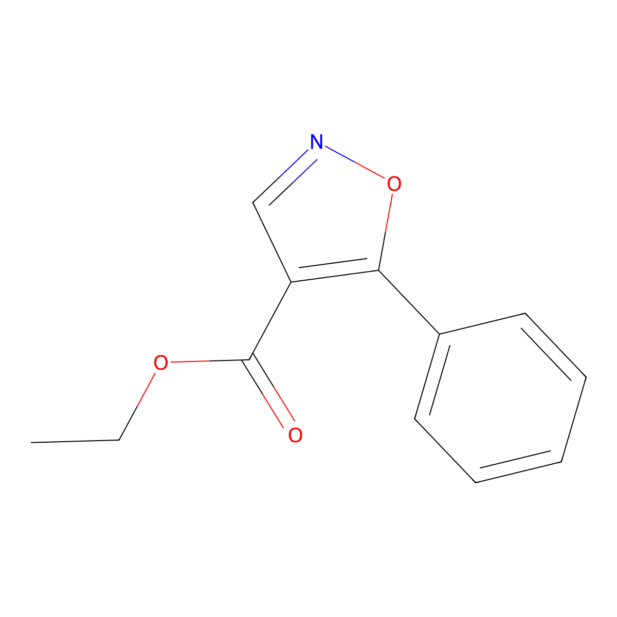 Ethyl 5-phenyl-1,2-oxazole-4-carboxylate molecular structure, CAS 50784-69-5