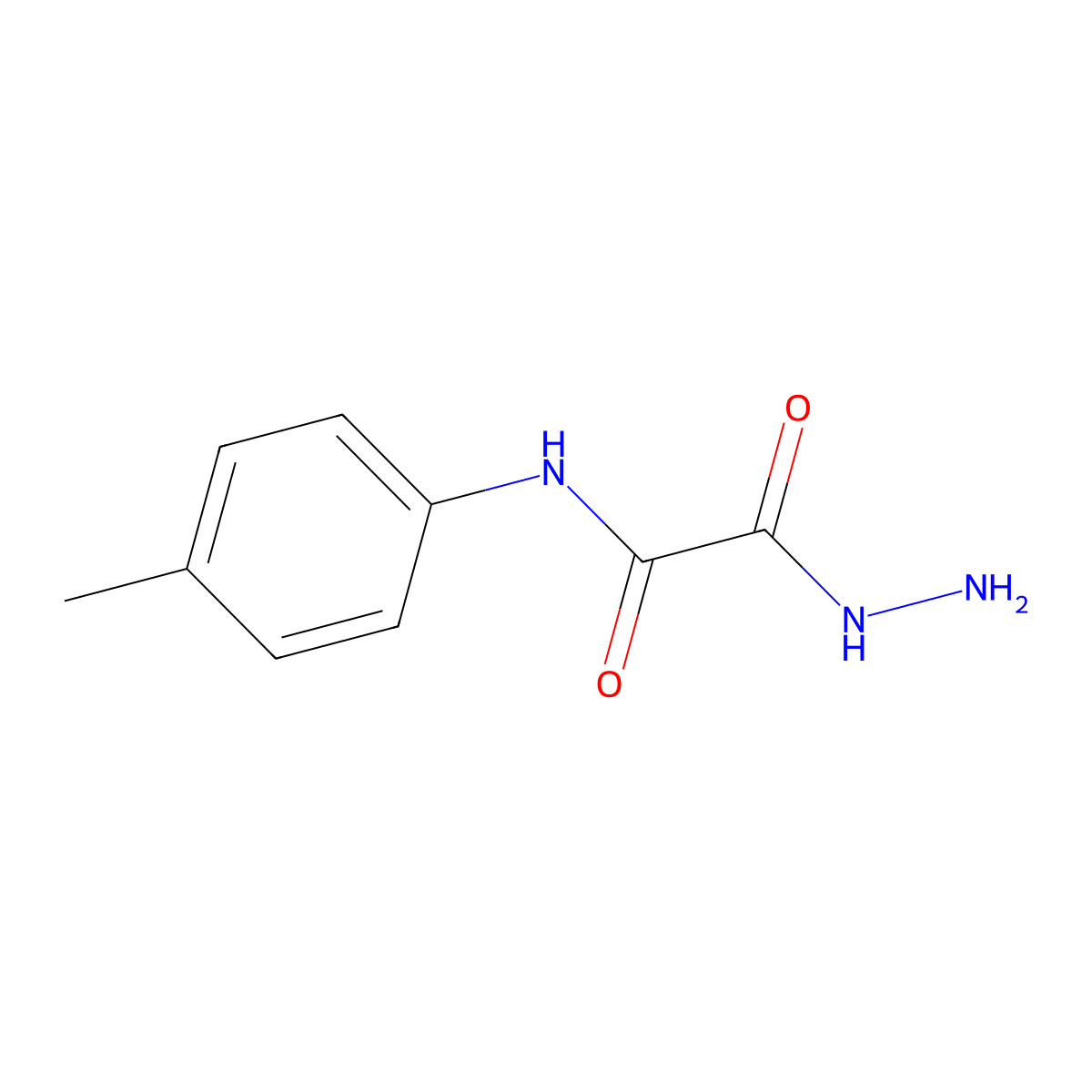 2-hydrazino-N-(4-methylphenyl)-2-oxoacetamide molecular structure, CAS 50785-58-5