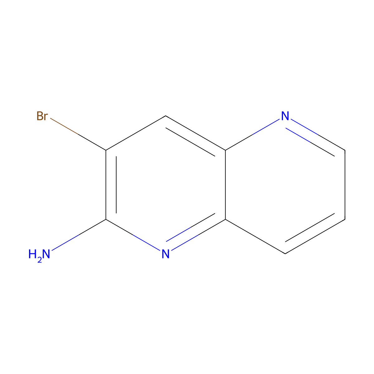 3-Bromo-1,5-naphthyridin-2-amine molecular structure, CAS 50786-27-1