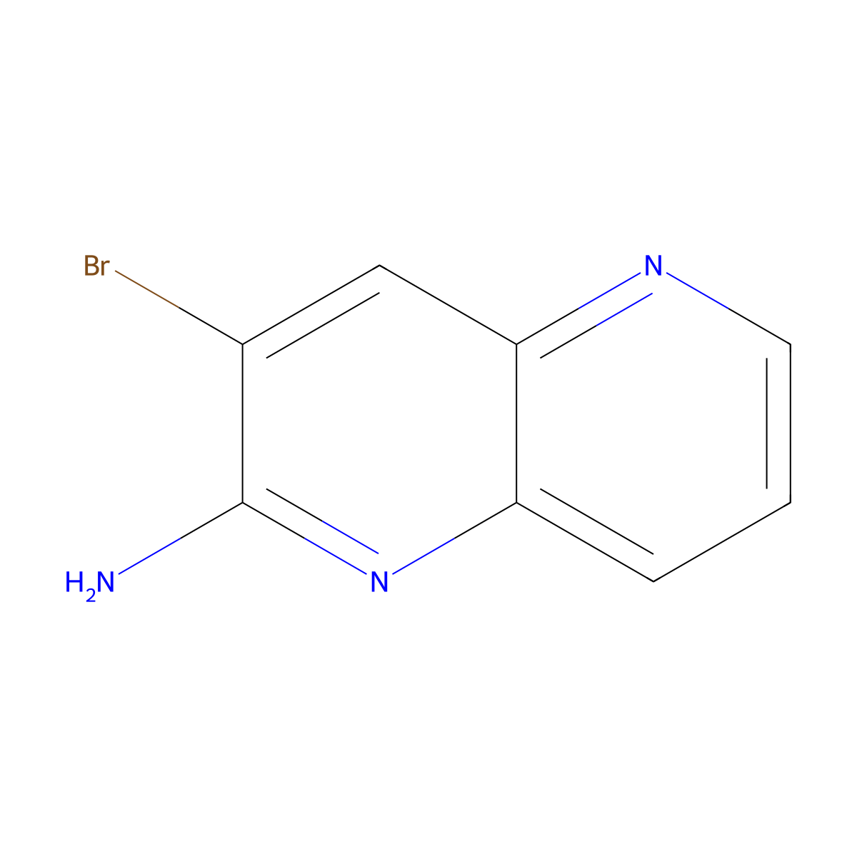3-Bromo-1,5-naphthyridin-2-amine molecular structure, CAS 50786-27-1