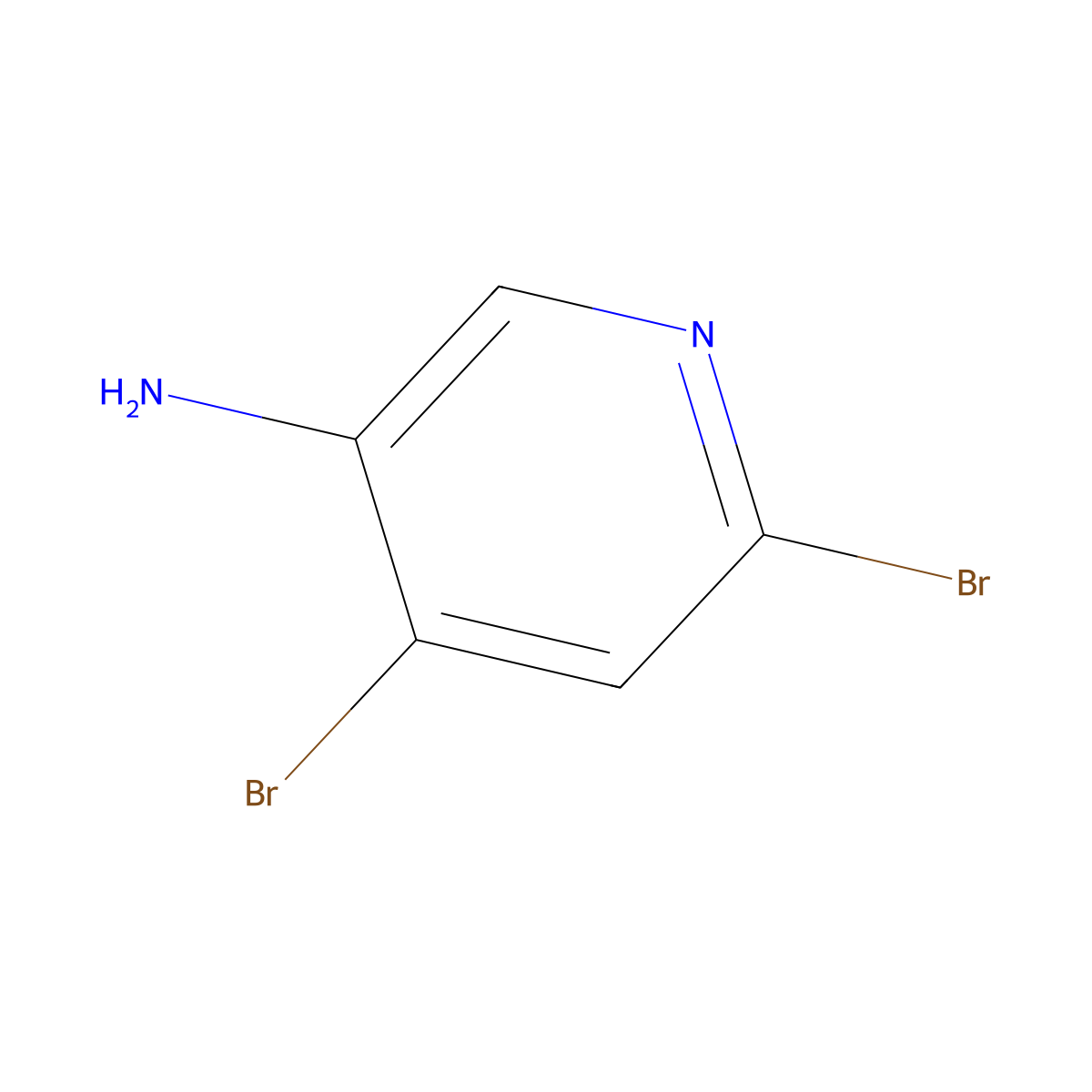 4,6-Dibromopyridin-3-amine molecular structure, CAS 50786-37-3