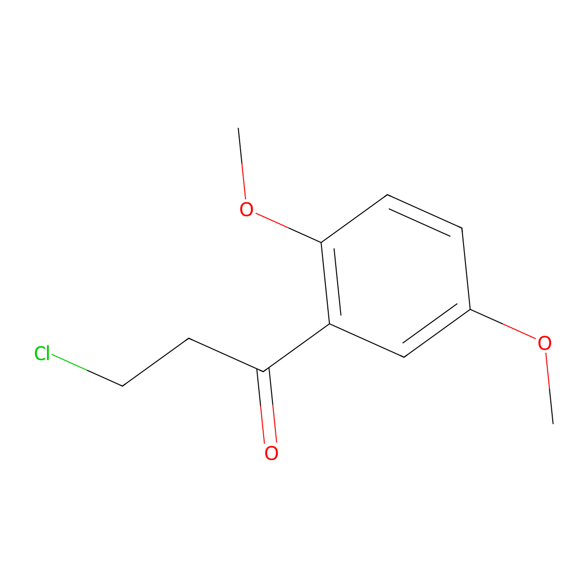 3-Chloro-1-(2,5-dimethoxyphenyl)propan-1-one molecular structure, CAS 50786-60-2