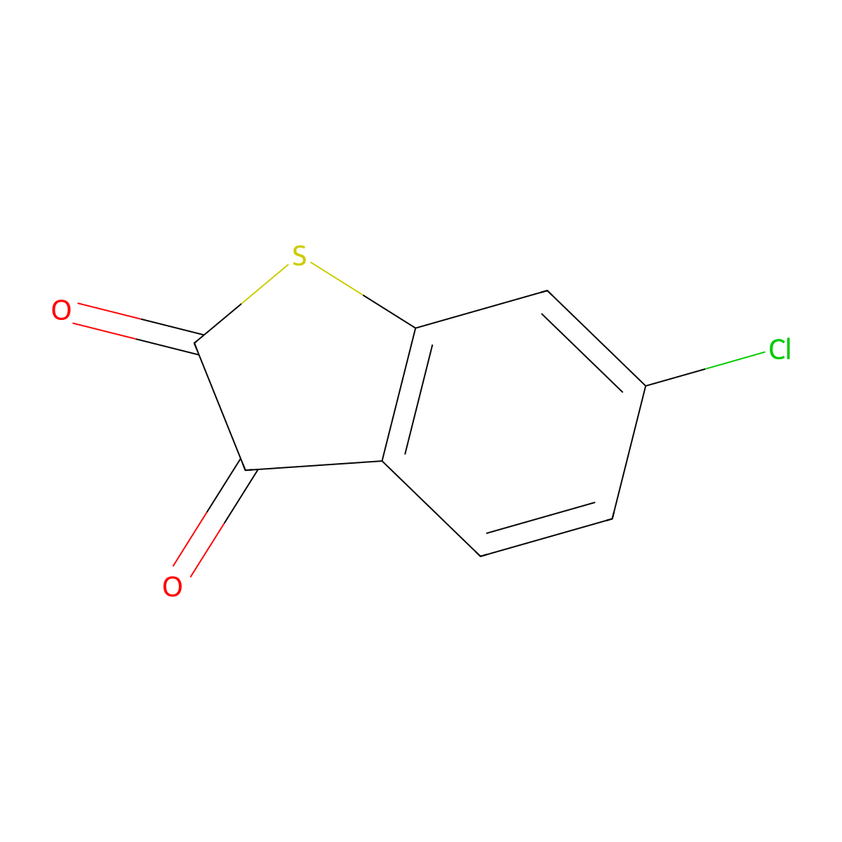 6-Chlorobenzo[b]thiophene-2,3-dione molecular structure, CAS 50789-28-1