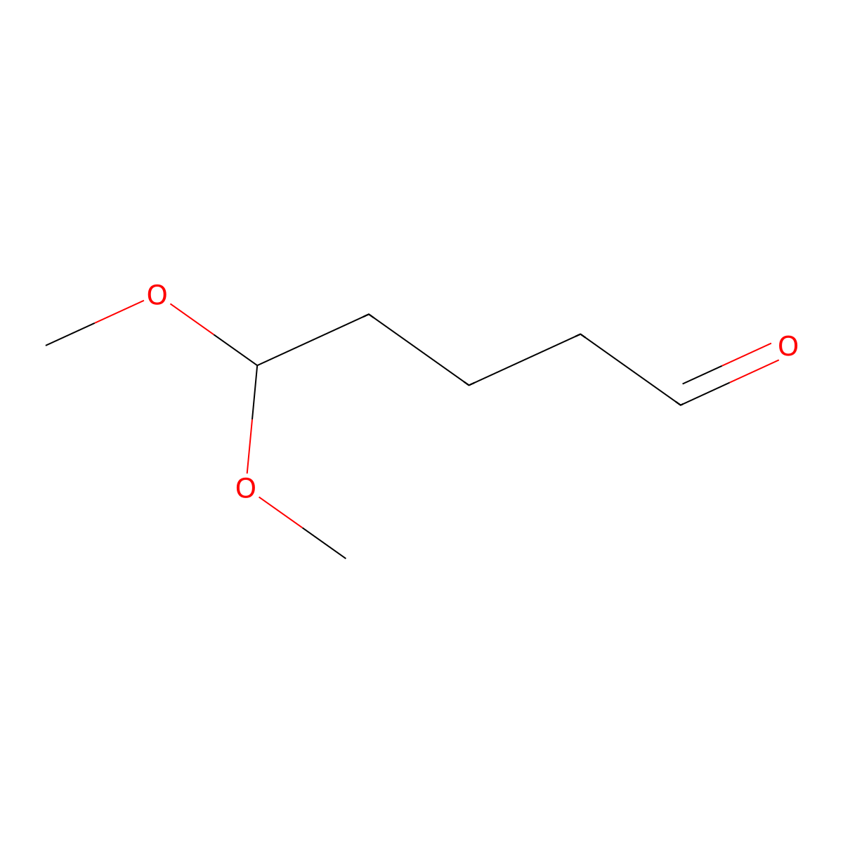 Pentanal, 5,5-dimethoxy- molecular structure, CAS 50789-30-5
