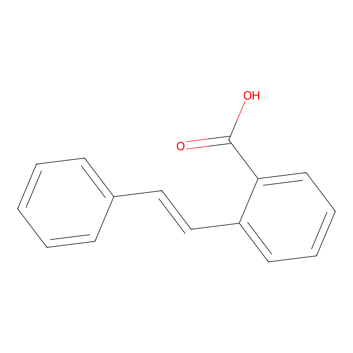 2-Stilbenecarboxylic acid, (E)- molecular structure, CAS 5079-90-3