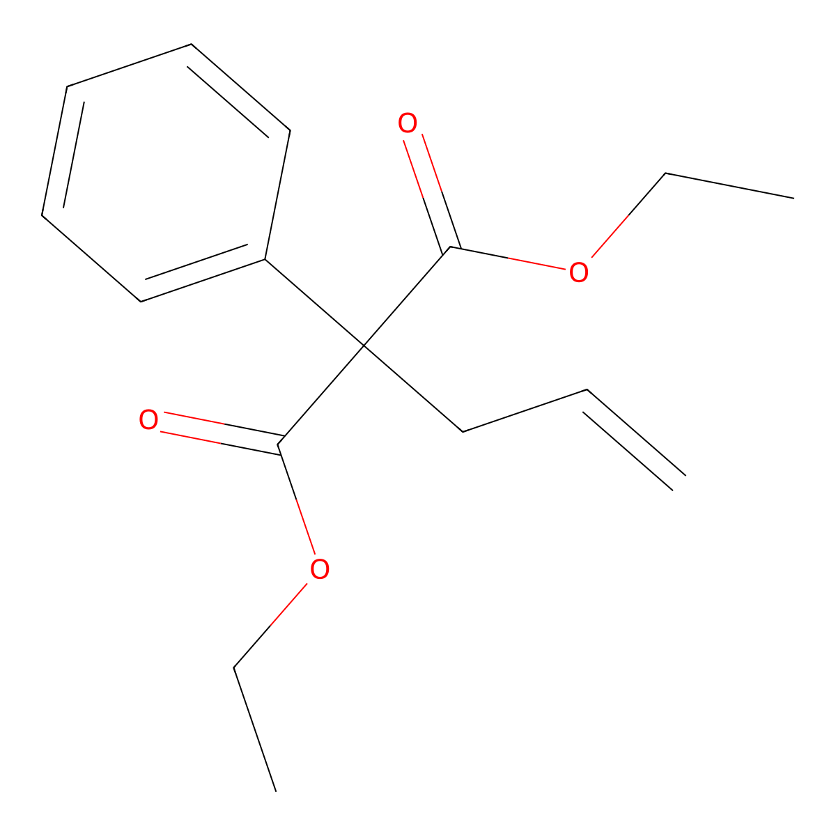 1,3-Diethyl 2-phenyl-2-(prop-2-en-1-yl)propanedioate molecular structure, CAS 50790-26-6