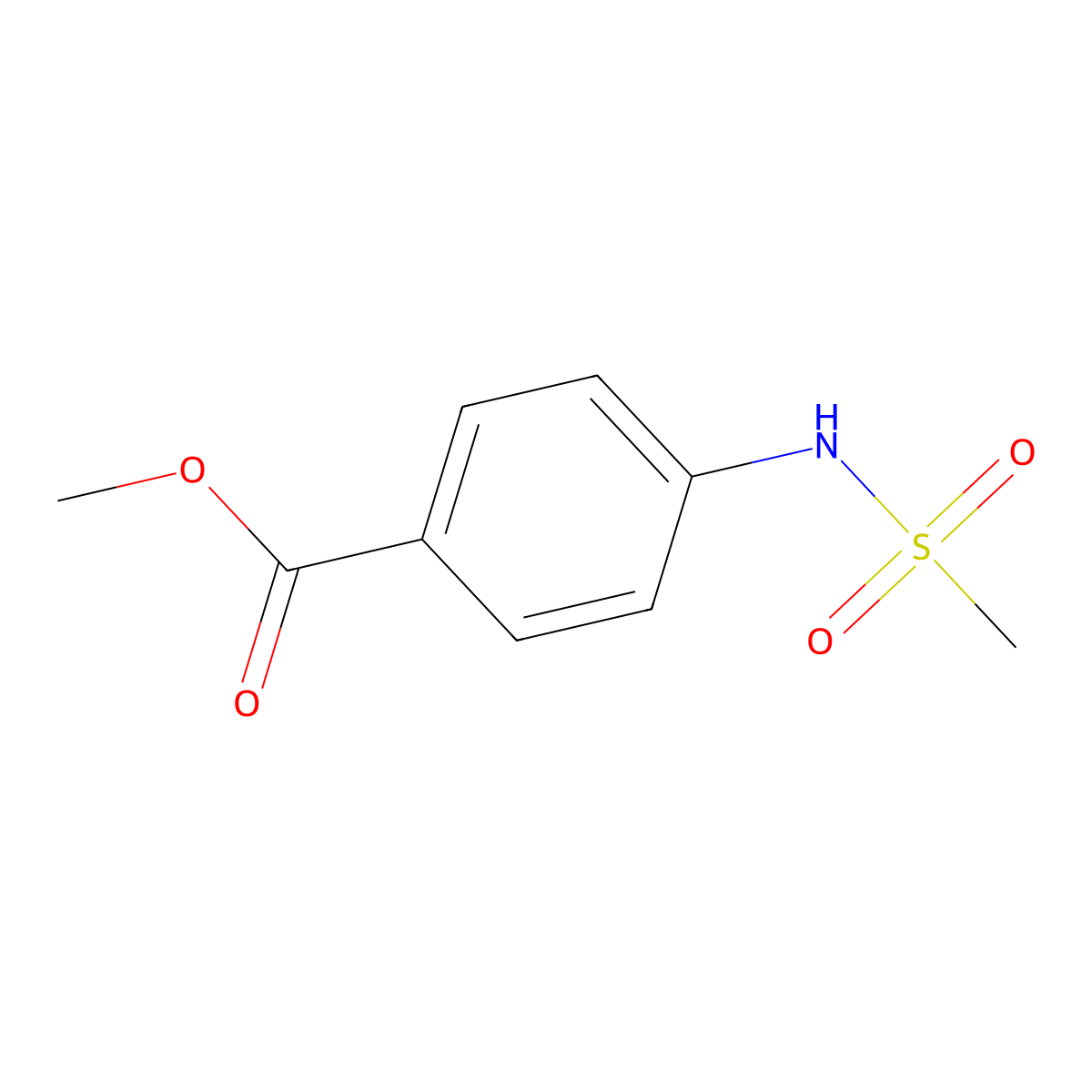 Methyl 4-methanesulfonamidobenzoate molecular structure, CAS 50790-28-8