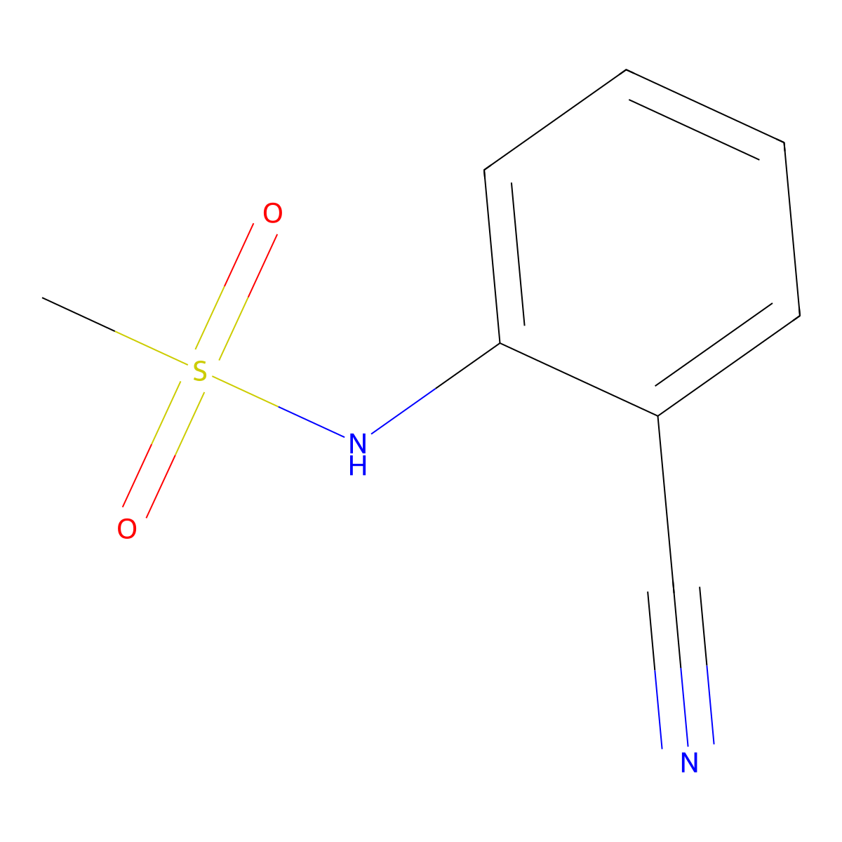 N-(2-Cyanophenyl)methanesulfonamide molecular structure, CAS 50790-29-9