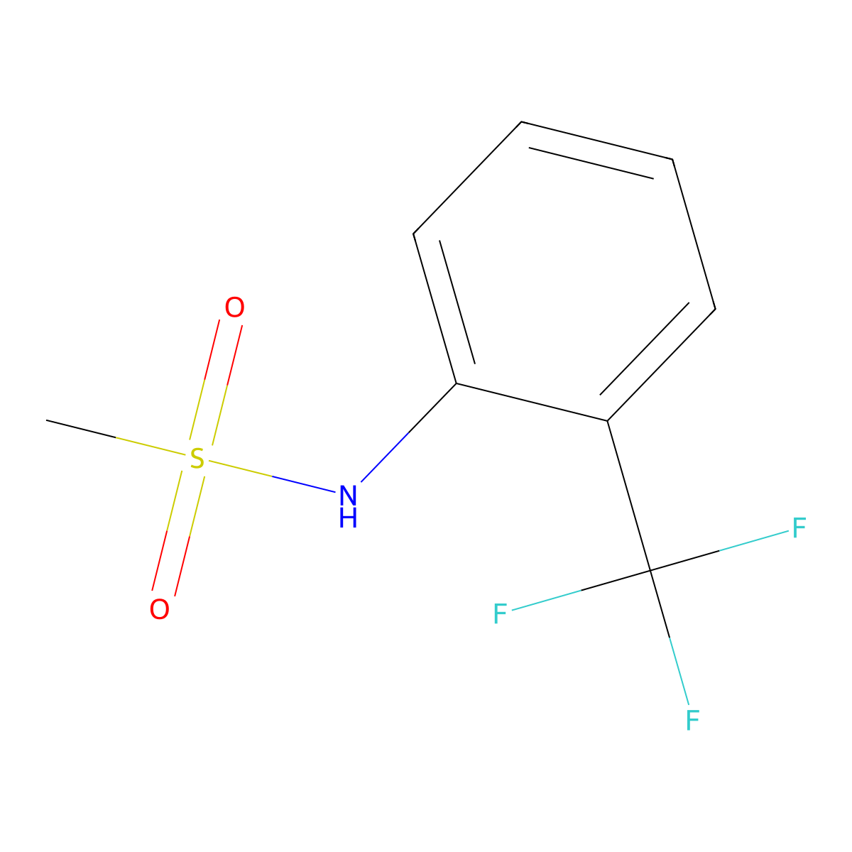 N-[2-(trifluoromethyl)phenyl]methanesulfonamide molecular structure, CAS 50790-31-3