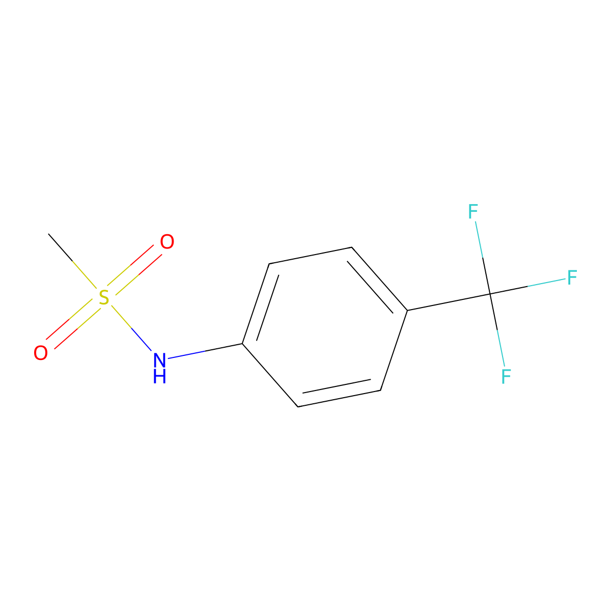 N-[4-(Trifluoromethyl)phenyl]methanesulfonamide molecular structure, CAS 50790-32-4