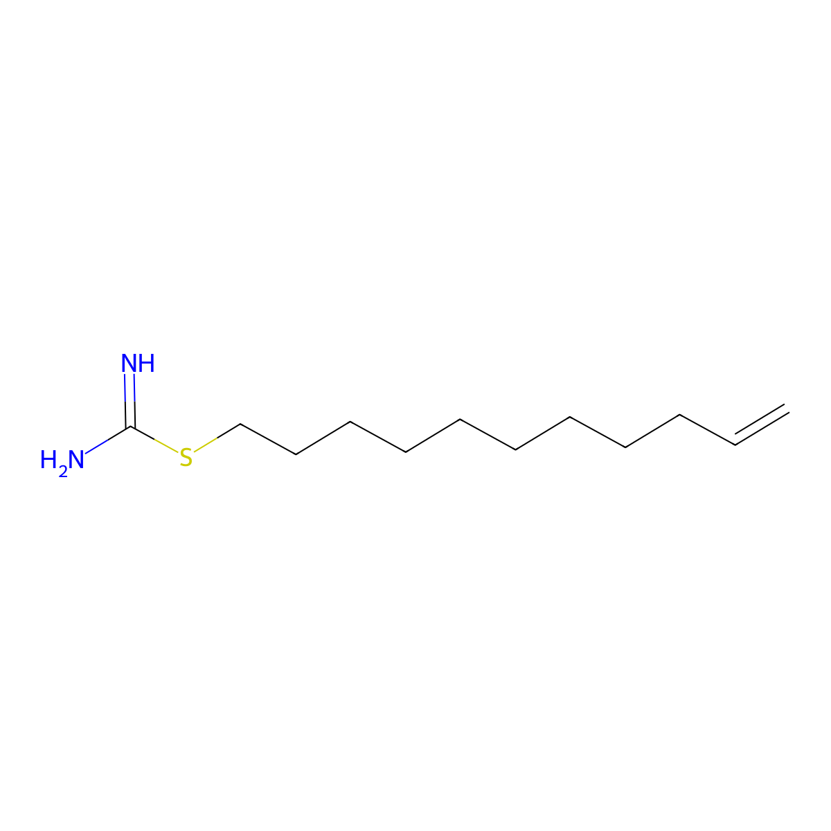 Undec-10-en-1-yl carbamimidothioate molecular structure, CAS 50791-82-7