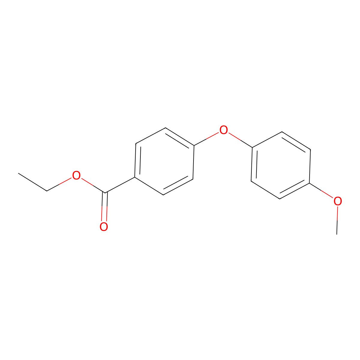 Benzoic acid, 4-(4-methoxyphenoxy)-, ethyl ester molecular structure, CAS 50793-28-7