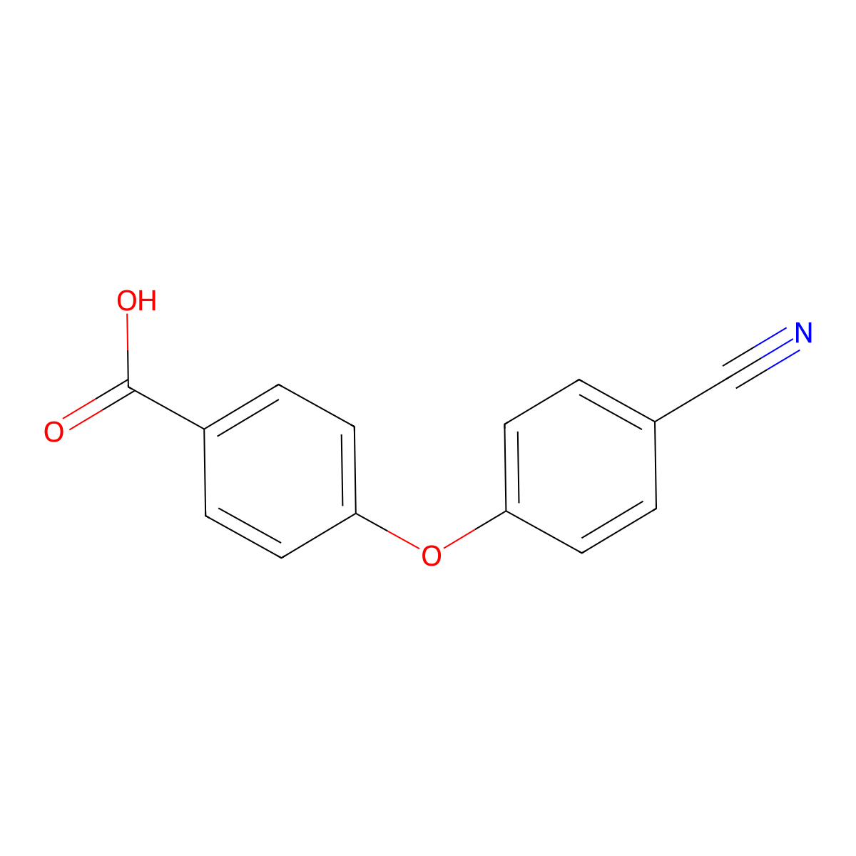 4-(4-Cyanophenoxy)benzoic acid molecular structure, CAS 50793-29-8