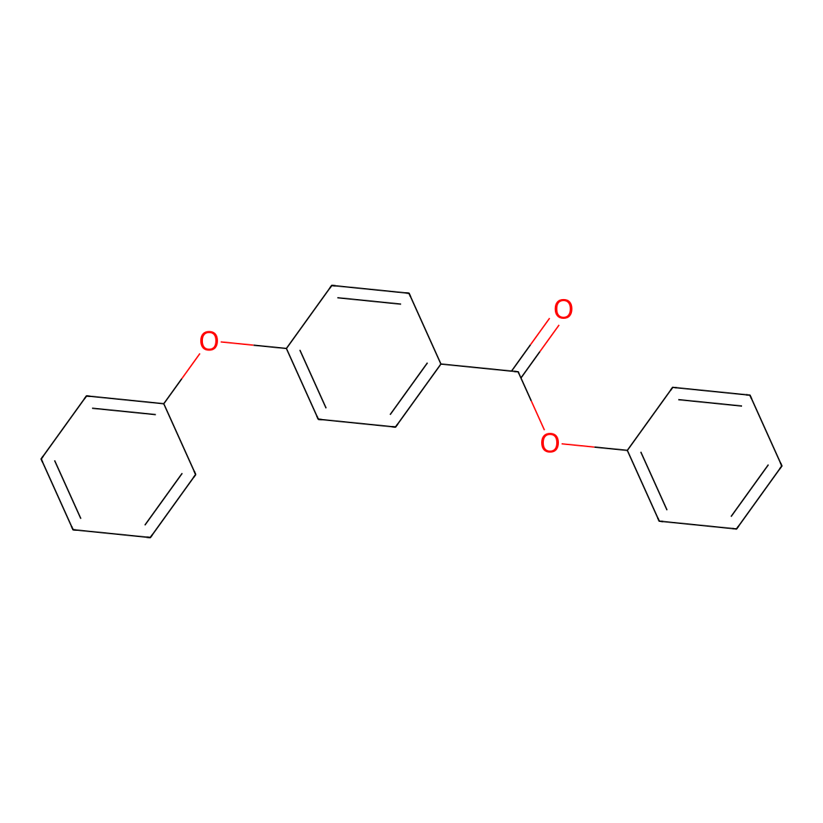 Benzoic acid, 4-phenoxy-, phenyl ester molecular structure, CAS 50793-30-1
