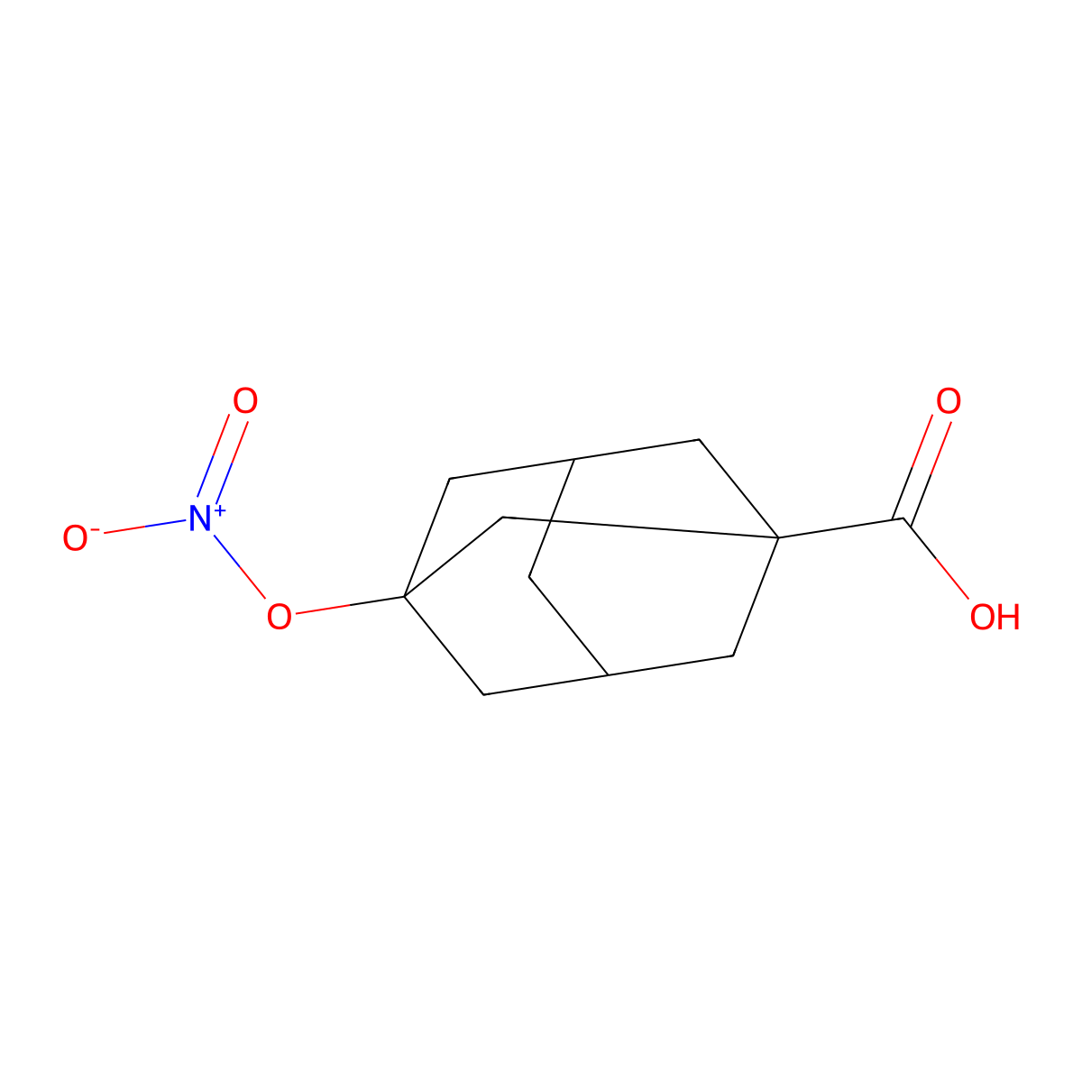 3-(Nitrooxy)adamantane-1-carboxylic acid molecular structure, CAS 50795-82-9