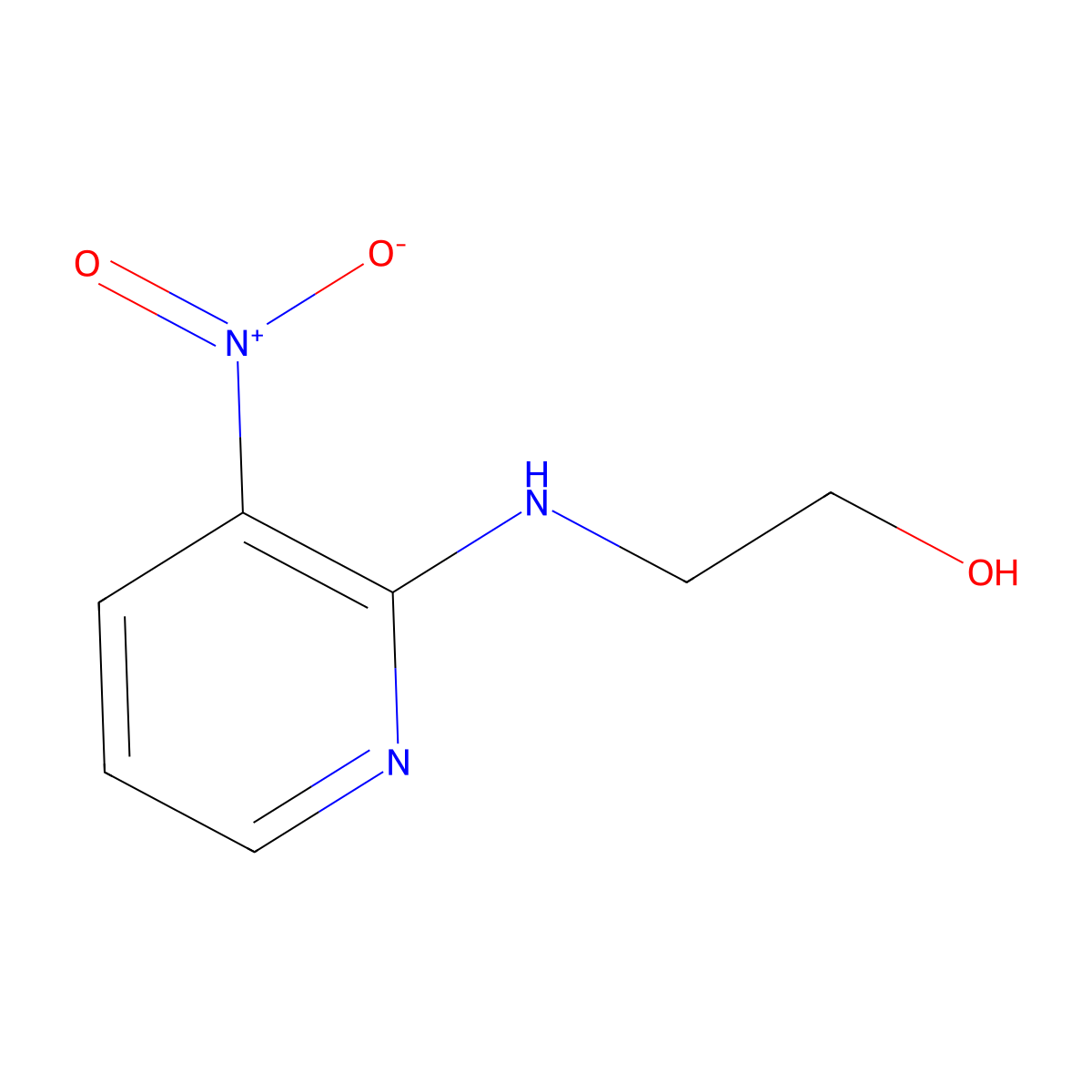 2-[(3-Nitro-2-pyridinyl)amino]ethanol molecular structure, CAS 50798-38-4