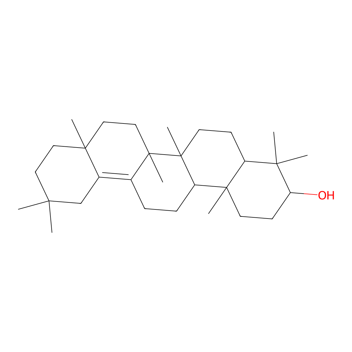 delta-Amyrin molecular structure, CAS 508-04-3