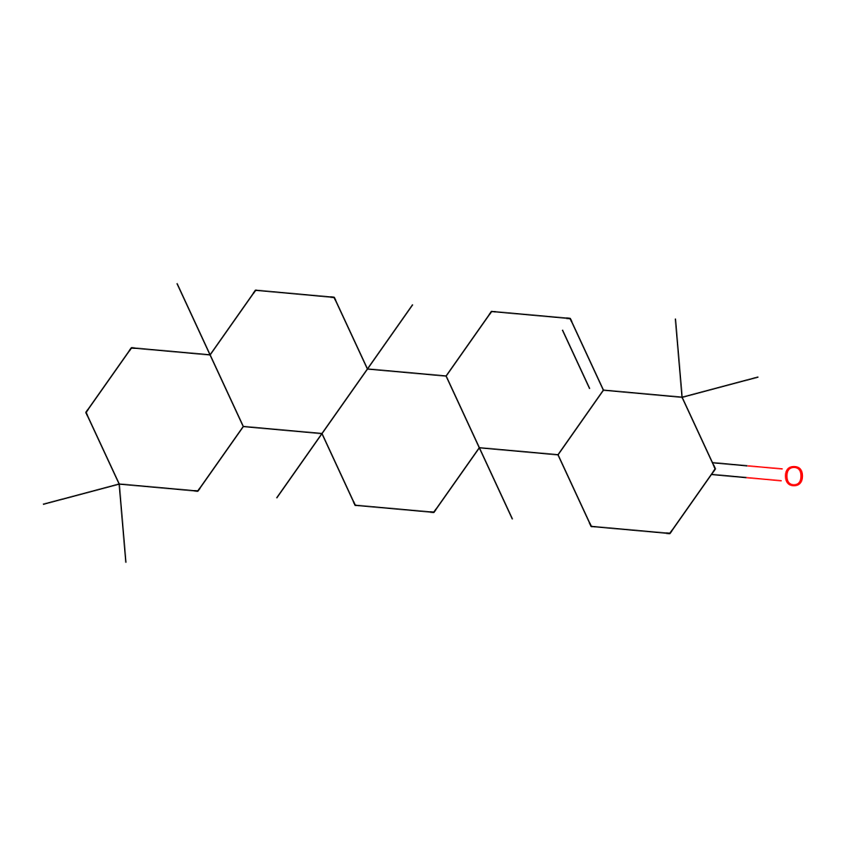 Glutinone molecular structure, CAS 508-09-8