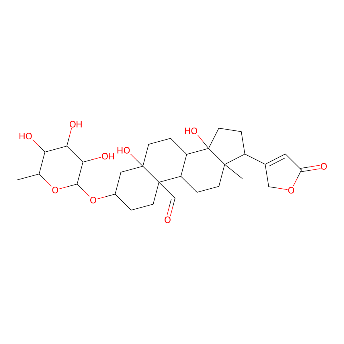 Convallatoxin molecular structure, CAS 508-75-8