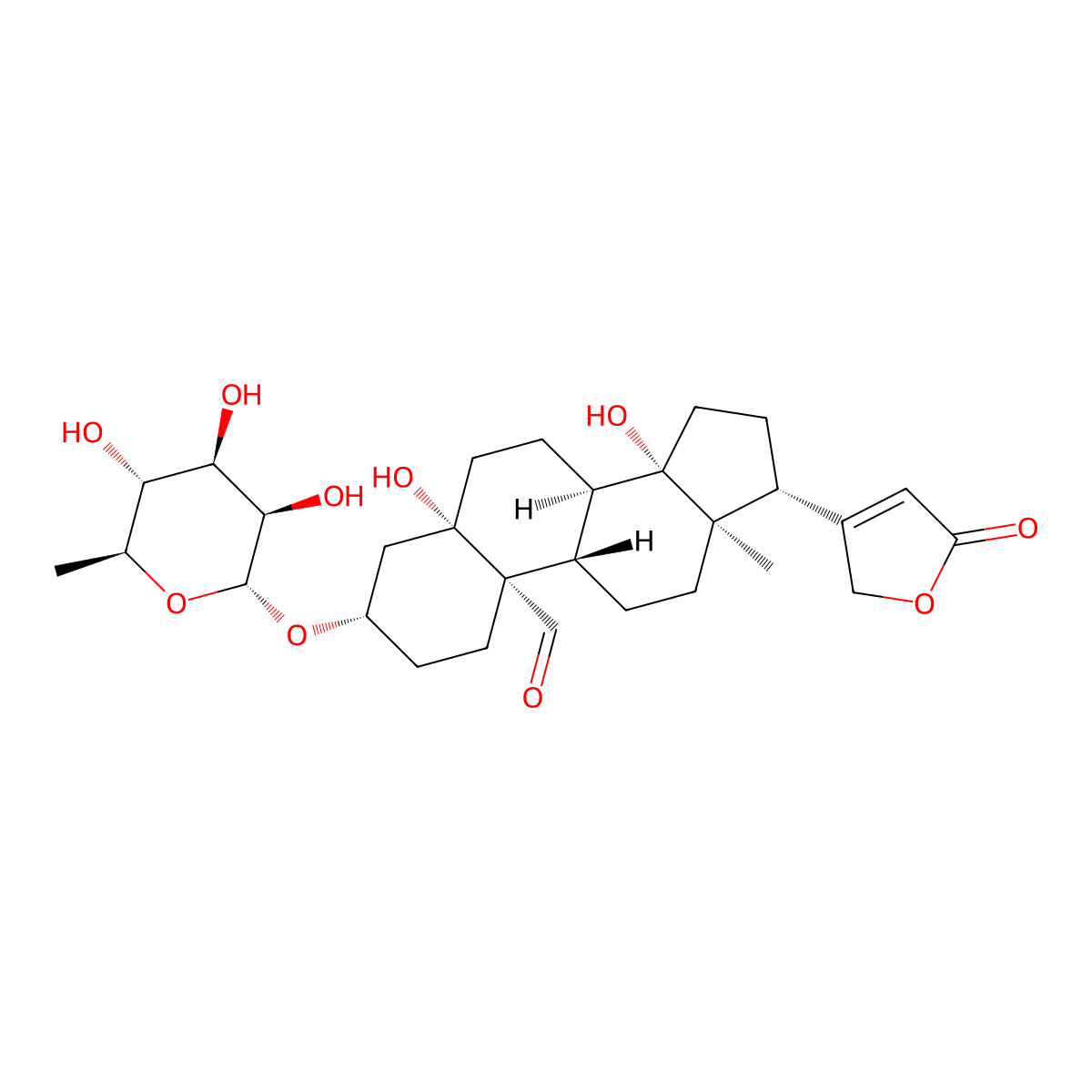 Convallatoxin molecular structure, CAS 508-75-8