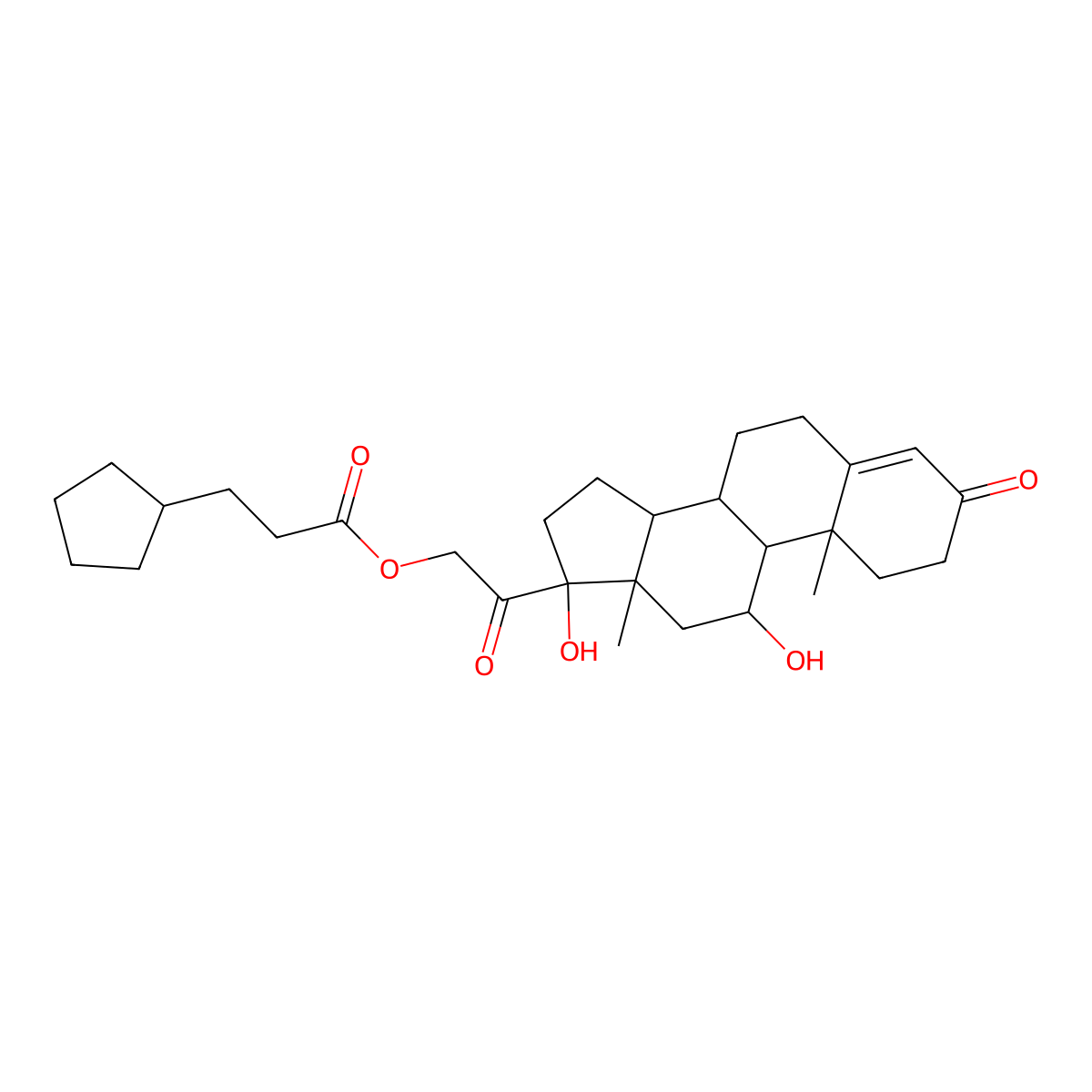Hydrocortisone Cypionate molecular structure, CAS 508-99-6