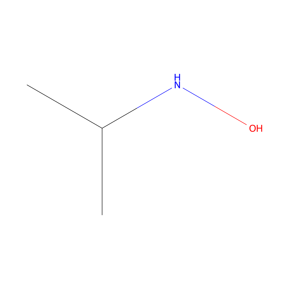 Isopropylhydroxylamine molecular structure, CAS 5080-22-8