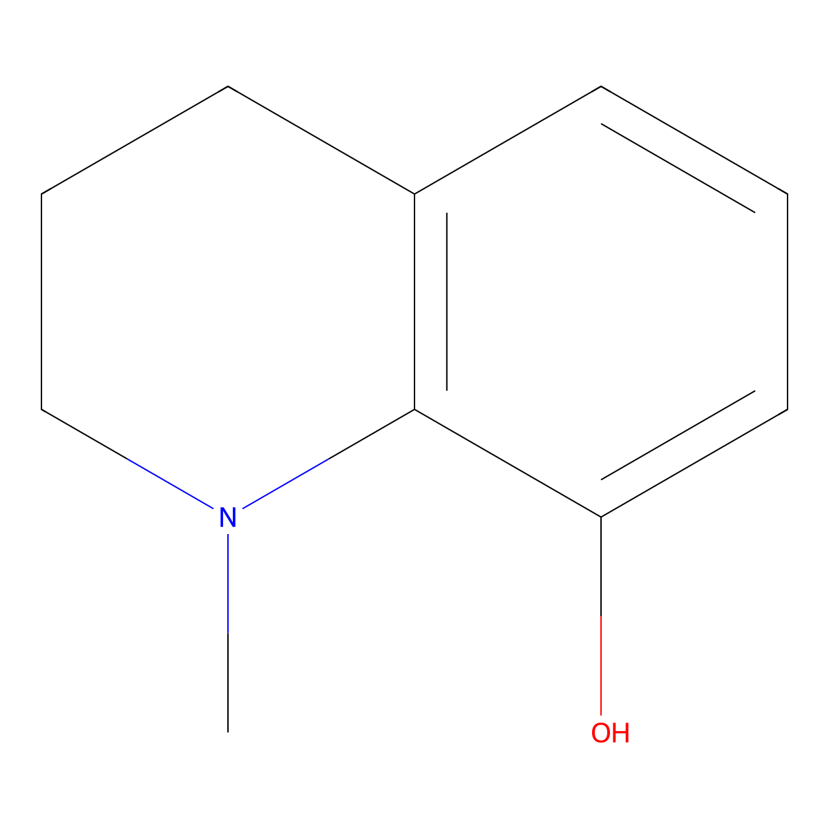 1-Methyl-1,2,3,4-tetrahydroquinolin-8-ol molecular structure, CAS 5080-60-4