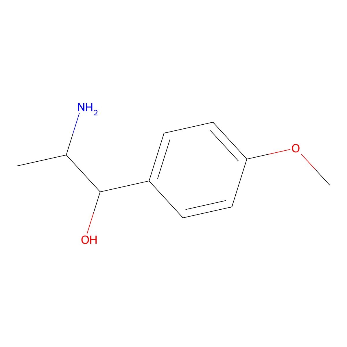 2-Amino-1-(4-methoxyphenyl)propan-1-ol molecular structure, CAS 50802-67-0