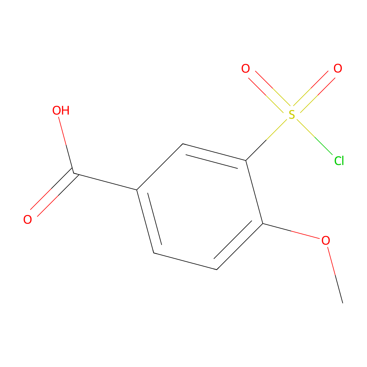 3-(Chlorosulfonyl)-4-methoxybenzoic acid molecular structure, CAS 50803-29-7