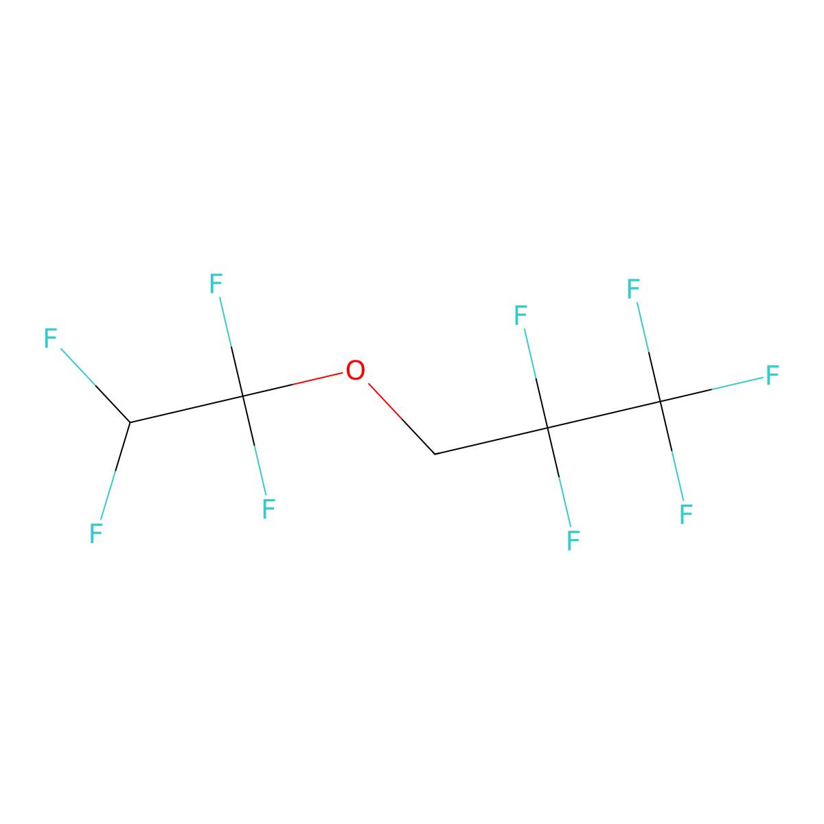 Perfluoroethyl 2H-perfluoroethyl ether molecular structure, CAS 50807-74-4