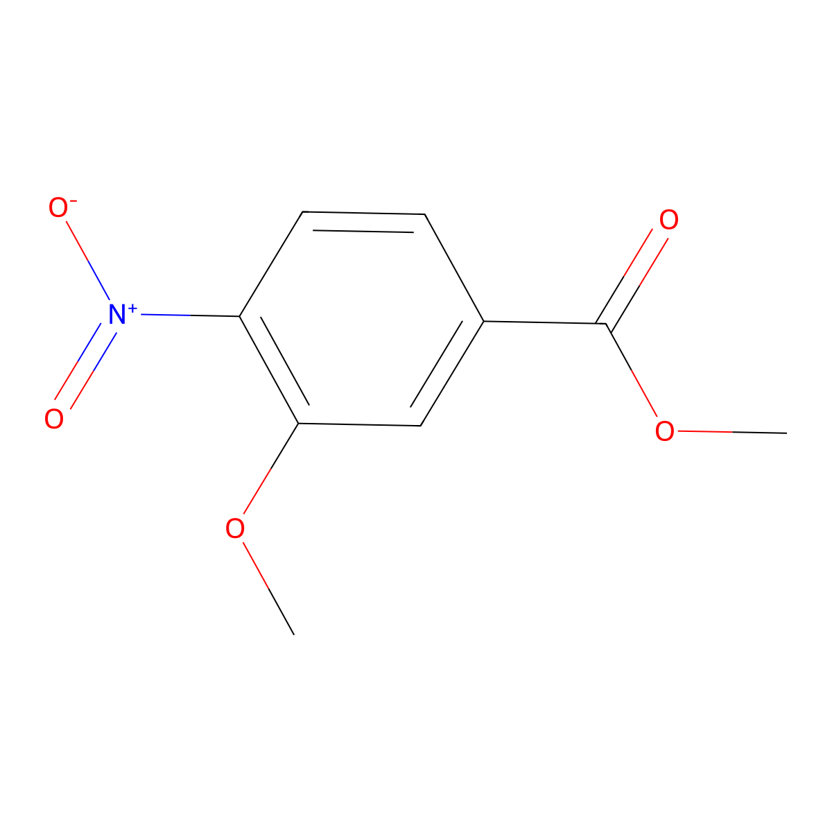 Methyl 3-methoxy-4-nitrobenzoate molecular structure, CAS 5081-37-8