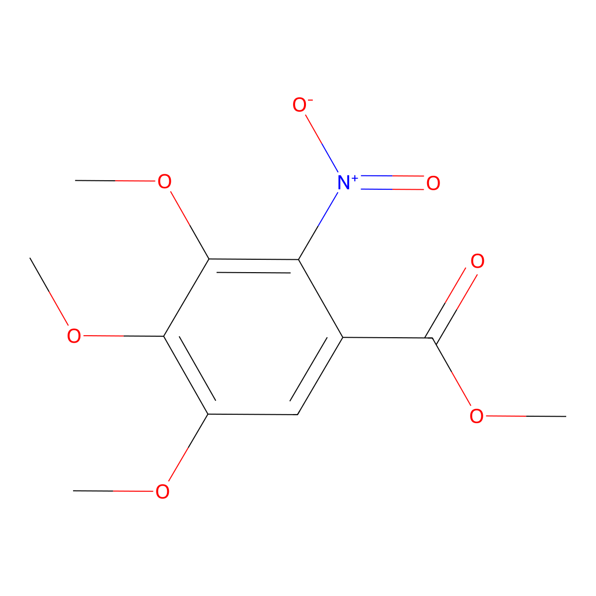 Benzoic acid, 3,4,5-trimethoxy-2-nitro-, methyl ester molecular structure, CAS 5081-42-5
