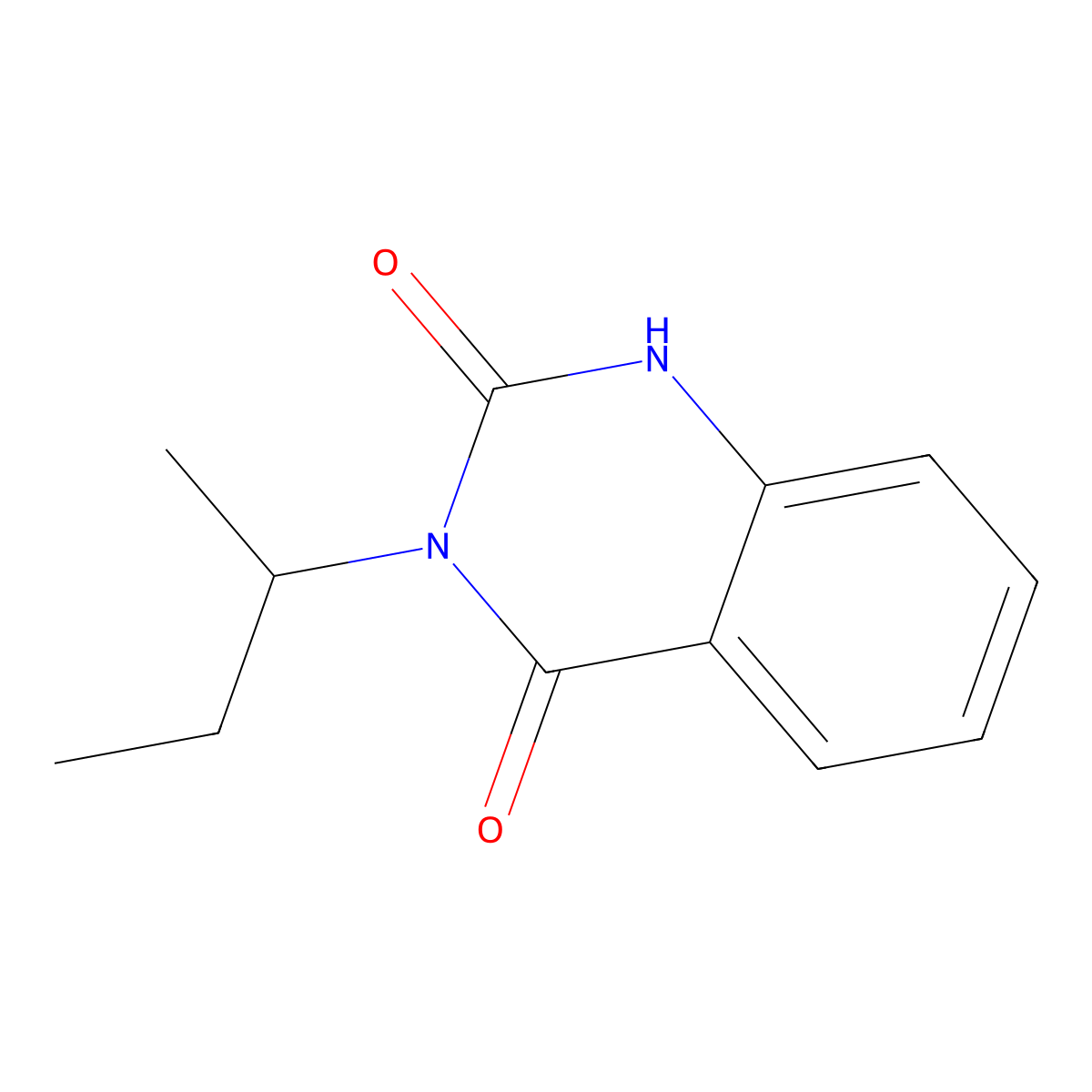 3-(butan-2-yl)quinazoline-2,4(1H,3H)-dione molecular structure, CAS 5081-88-9