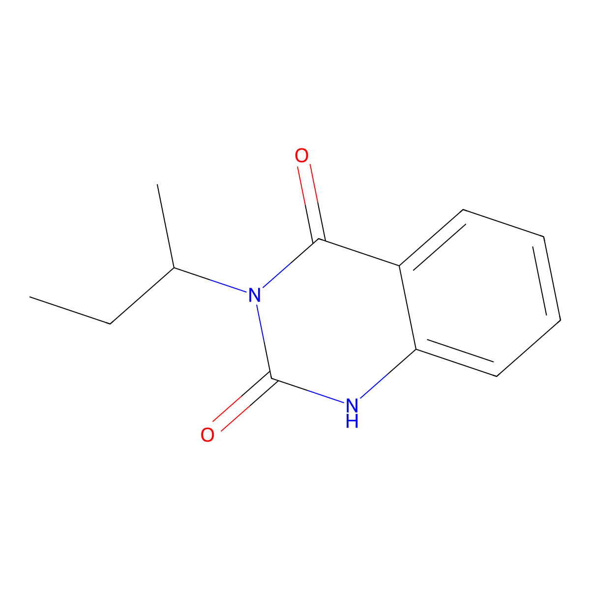3-(butan-2-yl)quinazoline-2,4(1H,3H)-dione molecular structure, CAS 5081-88-9