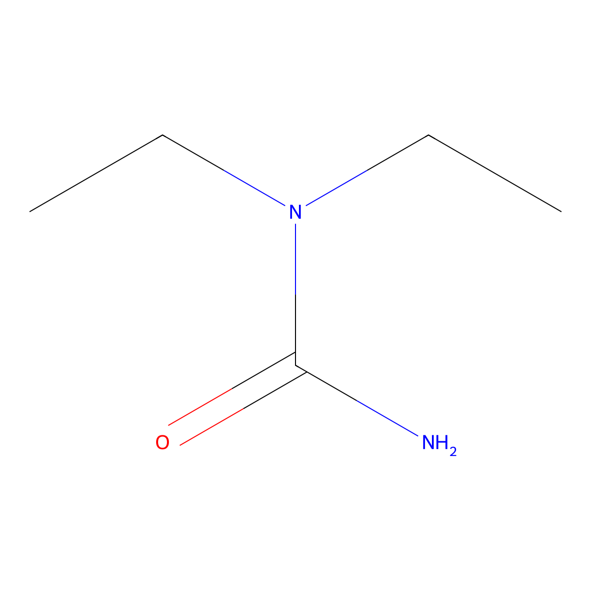 Diethylurea molecular structure, CAS 50816-31-4