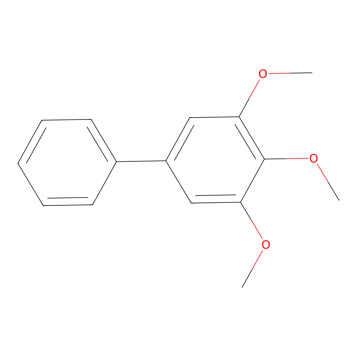 3,4,5-Trimethoxy-1,1'-biphenyl molecular structure, CAS 50816-75-6