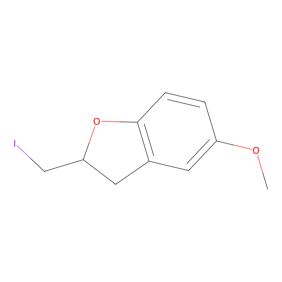 2-(Iodomethyl)-5-methoxy-2,3-dihydrobenzofuran molecular structure, CAS 508168-22-7